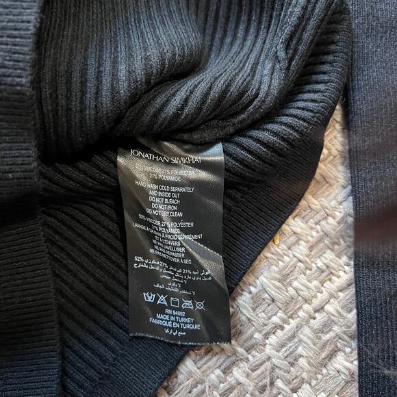 Jonathan Simkhai Embellished Juliet Sleeve Sweater Sz Small - Picture 4 of 6